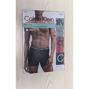 Calvin Klein Men's Microfiber Boxer Briefs Men's Size Small, Grey, Red, Black